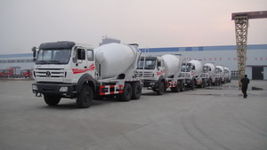 8 units beiben 2534K concrete mixer truck in stock for exporting 