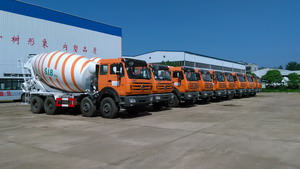 10 units 14 CBM beiben transit mixer trucks export to middle east countries