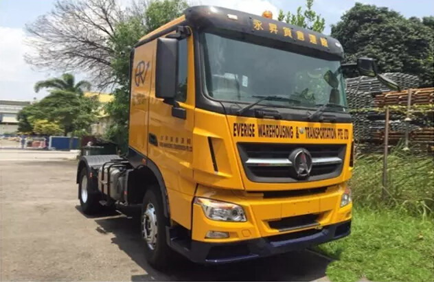 Beiben V3 tractor truck with AMT gear box firstly launch in Singapore