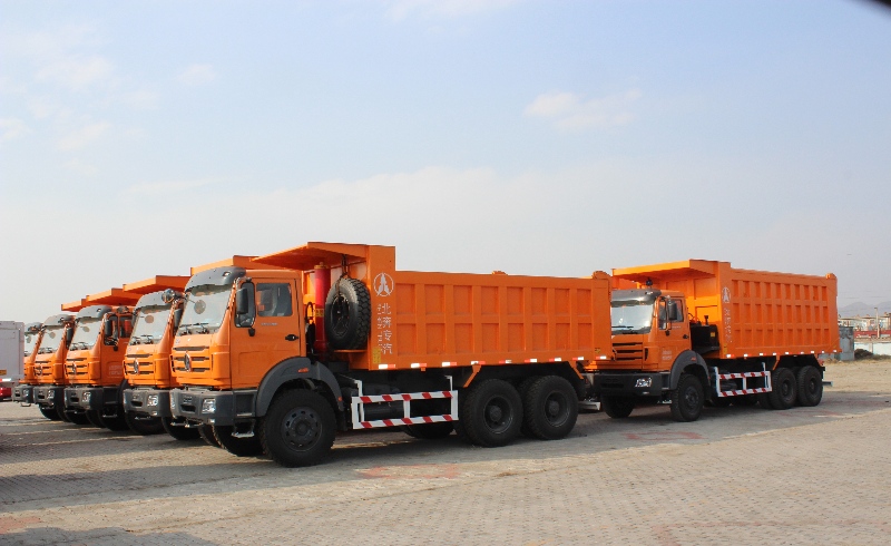 18 Units Beiben 2634 Construction Dump Trucks are exported to nigeria