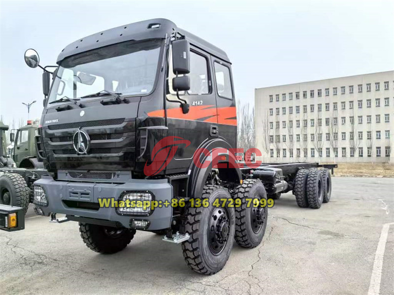 Beiben 8x8 drive truck with 12.00R24 tyre
