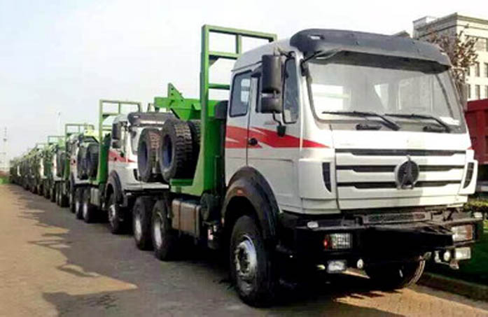 10 units beiben 2538 wooden transportation trucks export to brazzaville, CONGO