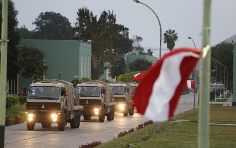 Peru military force apply beiben NG80 6*6 truck chassis