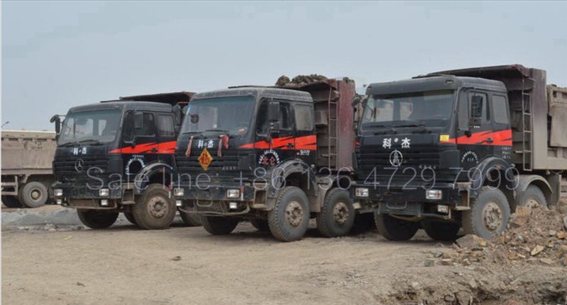 Beiben 12 wheeler dump truck 3138 type working for china railway project in ANGOLA 