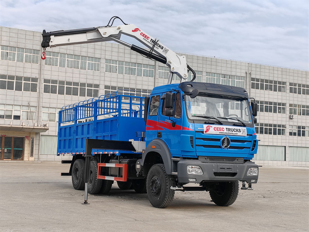 Guinea customer purchase beiben 5 Ton knuckle crane truck