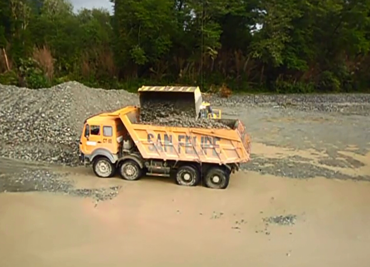 Beiben 50 T tipper trucks in customer working site