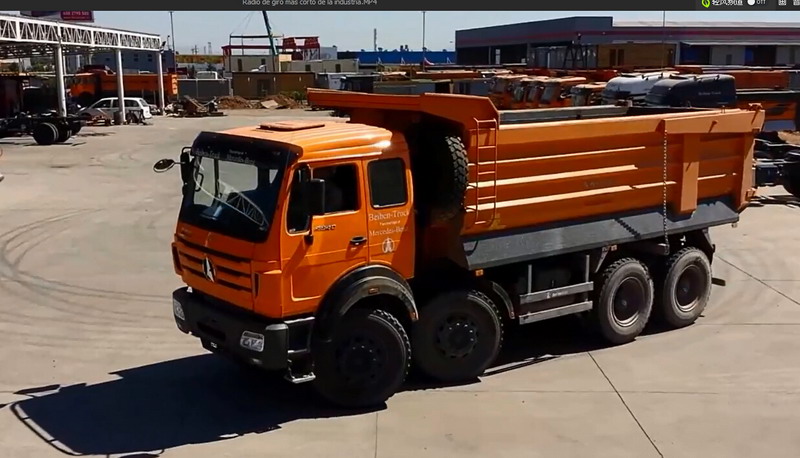 North benz 12 wheeler tipper dump truck in customer working project. 