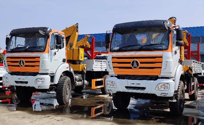 5 unit beiben 1929 off road crane trucks are sucessfully exported to Zimbabwe